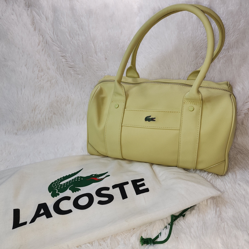 Lacoste Light Mint Green-Yellow Handbag EUC